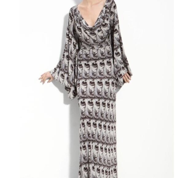 Leifsdottir Python Print Maxi Dress Kimono Sleeves Size XS - Picture 1 of 11